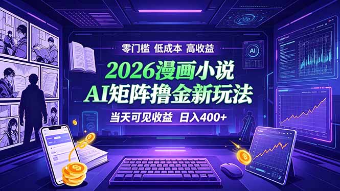 爆款小说漫画大阅读    ai矩阵操作    当天可见收益  日入400+    零门槛    高收益-青禾学社
