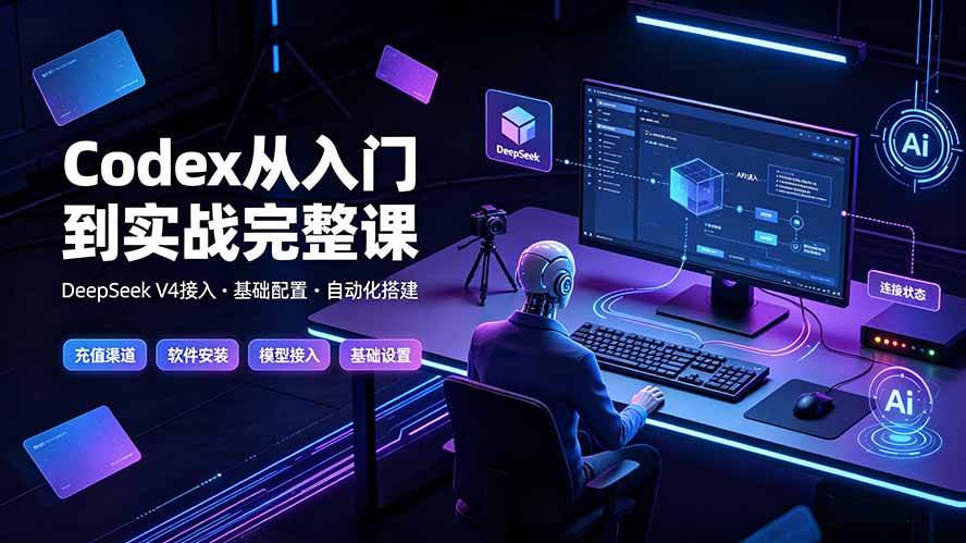 Codex从入门到实战完整课｜充值·安装·接入DeepSeek，记忆·插件·Skill·CLI·MCP全拆解-青禾学社