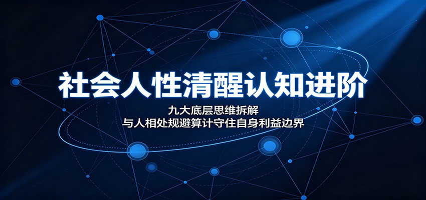 社会人性清醒认知进阶:九大底层思维拆解,与人相处规避算计守住自身利益边界-青禾学社