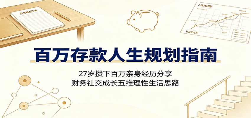 百万存款人生规划指南：27岁攒下百万亲身经历分享，财务社交成长五维理性生活思路-青禾学社