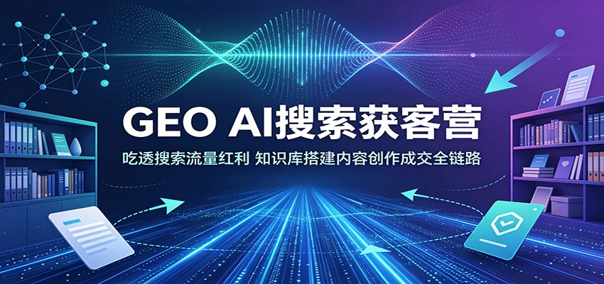 GEO AI搜索获客营：吃透搜索流量红利，知识库搭建内容创作成交全链路-青禾学社