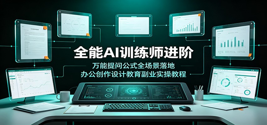 全能AI训练师进阶：万能提问公式全场景落地，办公创作设计教育副业实操教程-青禾学社