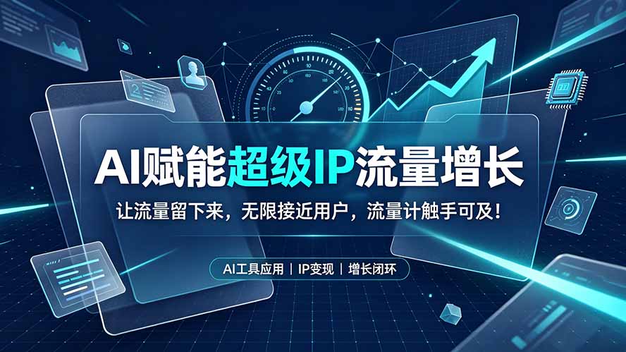 AI赋能超级IP流量增长：让流量留下来，无限接近用户，流量计触手可及！-青禾学社