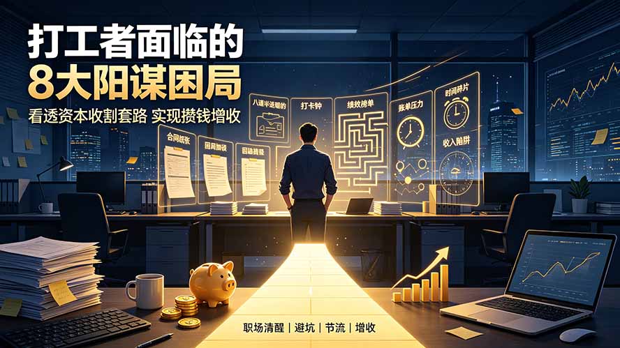 付费文章：打工者面临的8大阳谋困局，看透资本收割套路实现攒钱增收-青禾学社
