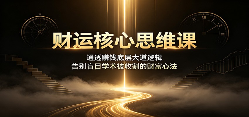 财运核心思维课：通透赚钱底层大道逻辑，告别盲目学术被收割的财富心法-青禾学社