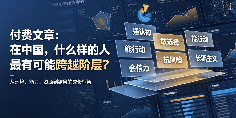 付费文章：在中国，什么样的人最有可能跨越阶层？-青禾学社