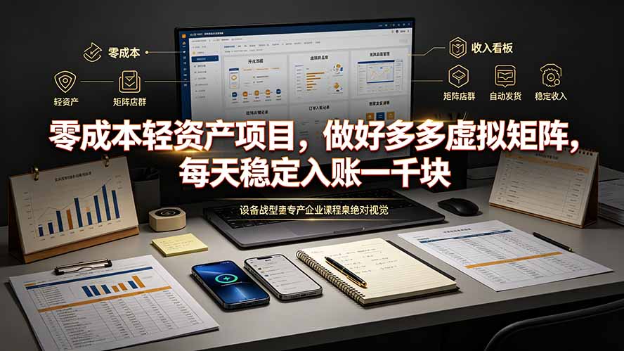 零成本轻资产项目，做好多多虚拟矩阵，每天稳定入账一千块-青禾学社