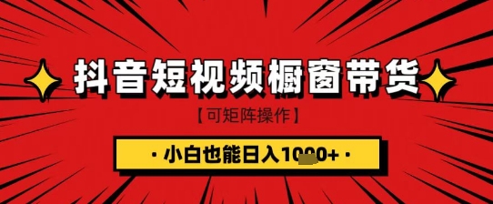 抖音短视频食品橱窗带货，小白轻松上手日入1k+【揭秘】-青禾学社