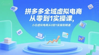拼多多全域虚拟电商从零到1实操课，小白虚拟电商从0到1实操到精通-青禾学社