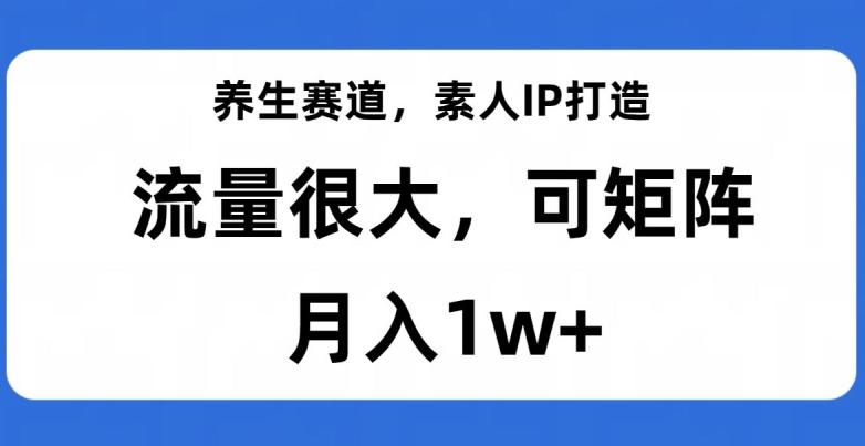 养生赛道,素人IP打造,流量很大,可矩阵,月入1w+【揭秘】-青禾学社