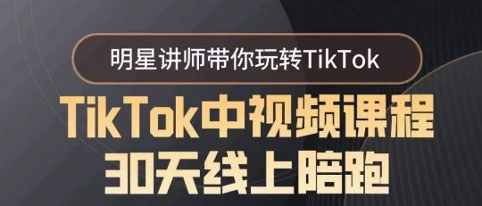 TikTok中视频课程30天线上陪跑,明星讲师带你玩转TikTok-青禾学社