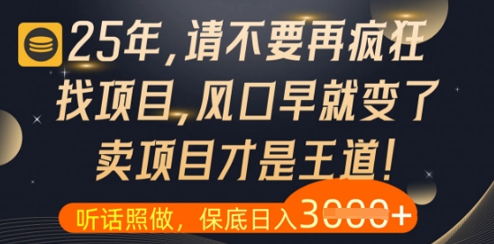 什么？25年你还在疯狂找项目做，醒醒吧，看完这些你全都懂了【揭秘】-青禾学社