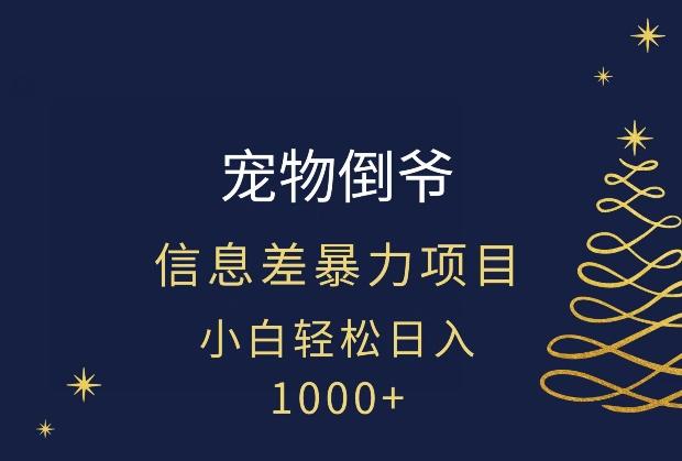 宠物倒爷，暴利的信息差项目，足不出户就有客户，年轻人都喜欢宠物！-青禾学社