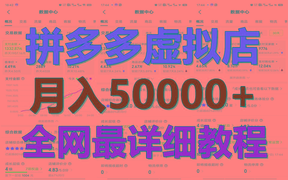 拼多多虚拟电商训练营月入50000+你也行,暴利稳定长久,副业首选-青禾学社