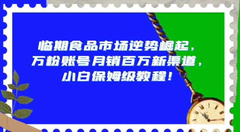 临期食品市场逆势崛起,万粉账号月销百万新渠道,小白保姆级教程【揭秘】-青禾学社