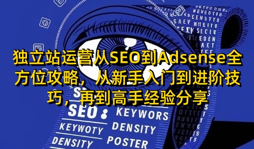 独立站运营从SEO到Adsense全方位攻略,从新手入门到进阶技巧,再到高手经验分享-青禾学社