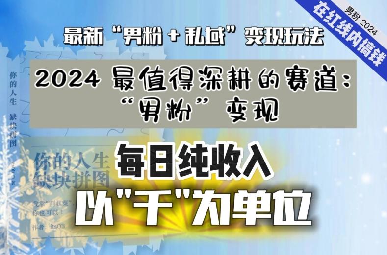 【私域流量最值钱】把“男粉”流量打到手,你便有无数种方法可以轻松变现,每日纯收入以“千”为单位-青禾学社