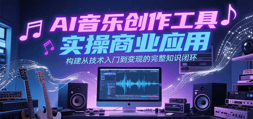 AI音乐创作工具实操商业应用，构建从技术入门到变现的完整知识闭环-青禾学社