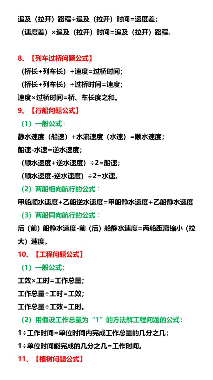 【2025秋新版】四年级数学应用题数量关系公式-四上数学-青禾学社
