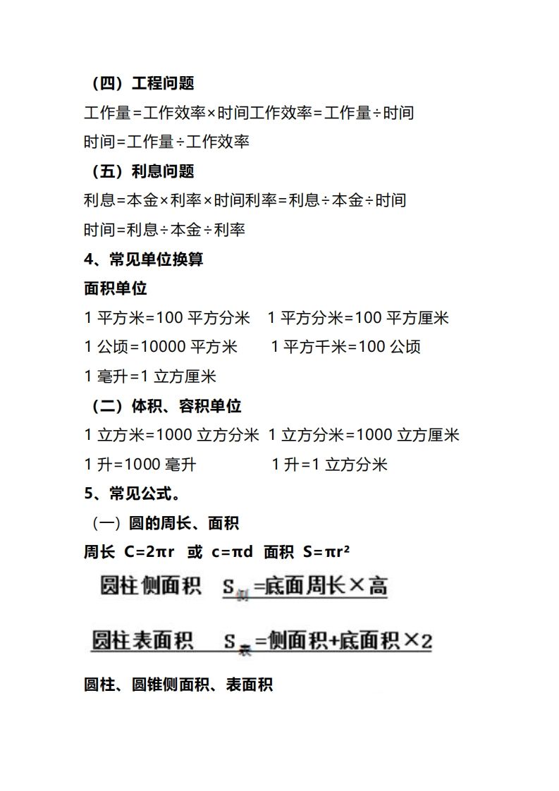 六下数学重要知识点+考点提纲汇总(1)-青禾学社