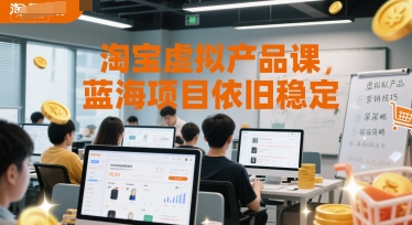 淘宝虚拟产品课,蓝海项目依旧稳定-青禾学社