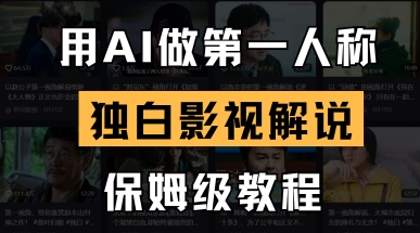 用AI做第一人称独白影视解说，手把手教学，保姆级教程-青禾学社
