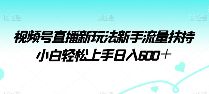 视频号直播新玩法新手流量扶持小白轻松上手日入600+【揭秘】-青禾学社