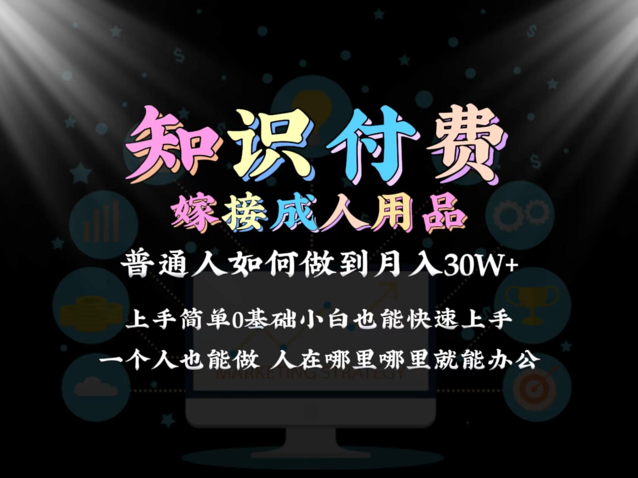 2024普通人做知识付费结合成人用品如何实现单月变现30w 保姆教学1.0-青禾学社