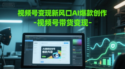 视频号变现新风口AI爆款创作-视频号带货变现-青禾学社