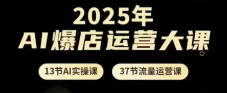 2025年AI爆店运营大课，13节AI实操课+37节流量运营课-青禾学社
