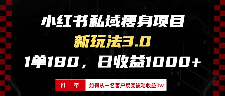 小红书瘦身项目3.0模式,新手小白日赚收益1000+(附从一名客户裂变收益…-青禾学社
