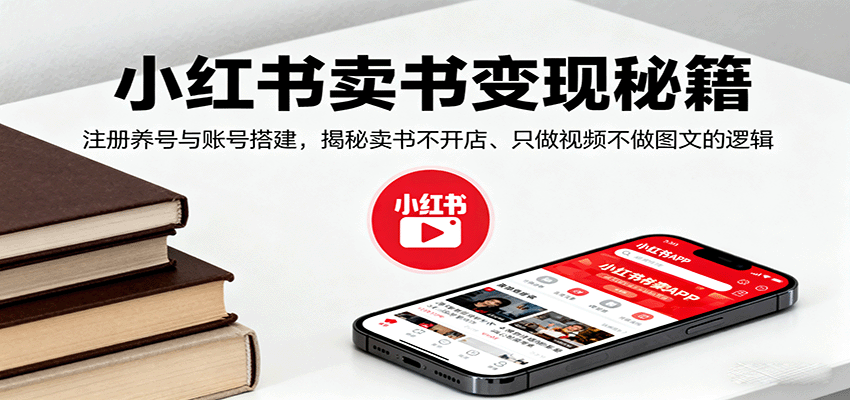 小红书卖书变现秘籍,注册养号与账号搭建,揭秘卖书不开店、只做视频不做图文的逻辑-青禾学社