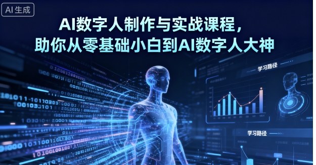 AI数字人制作与实战课程,助你从零基础小白到AI数字人大神-青禾学社