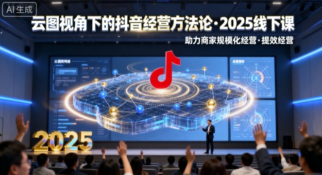 云图视角下的抖音经营方法论,2025线下课,助力商家规模化经营,提效经营(录音+字幕)-青禾学社