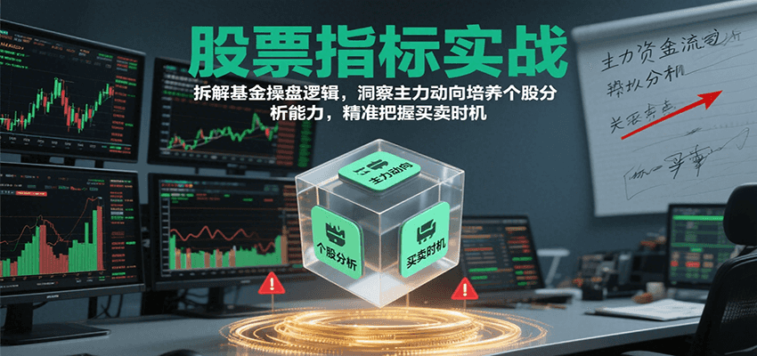 股票指标实战,基金操盘逻辑拆解,洞察主力动向培养个股分析能力把握买卖时机(更新)-青禾学社