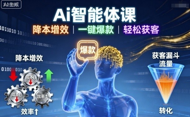 Ai智能体课，降本增效，一键爆款，轻松获客-青禾学社