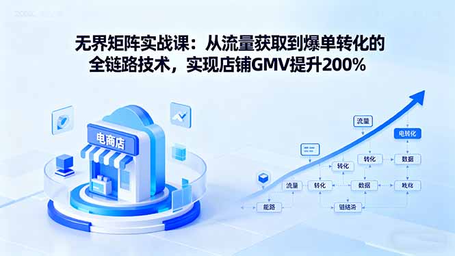 无界矩阵实战课：从流量获取到爆单转化的全链路技术，实现店铺GMV提升200%-青禾学社