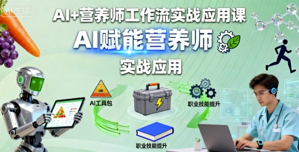 AI+营养师工作流实战应用课,AI赋能营养师-青禾学社