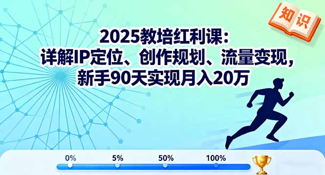 2025教培红利课：详解IP定位、创作规划、流量变现，新手90天实现月入20万-青禾学社