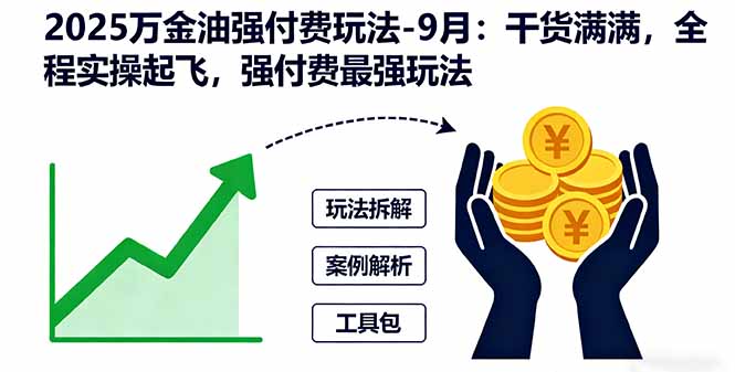 2025万金油强付费玩法-9月:干货满满,全程实操起飞,强付费最强玩法-青禾学社