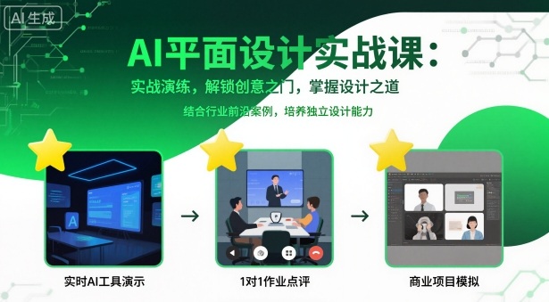 AI平面设计实战课，实战演练，解锁创意之门，掌握设计之道-青禾学社
