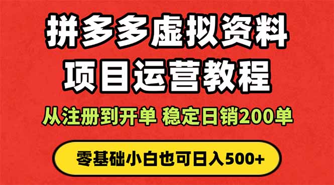 拼多多开店运营课程： 蓝海变现玩法，轻松实现睡后收入 零基础小白也可…-青禾学社