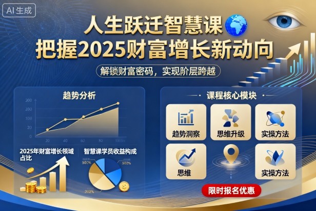 人生跃迁智慧课,把据2025财富增长新动向-青禾学社