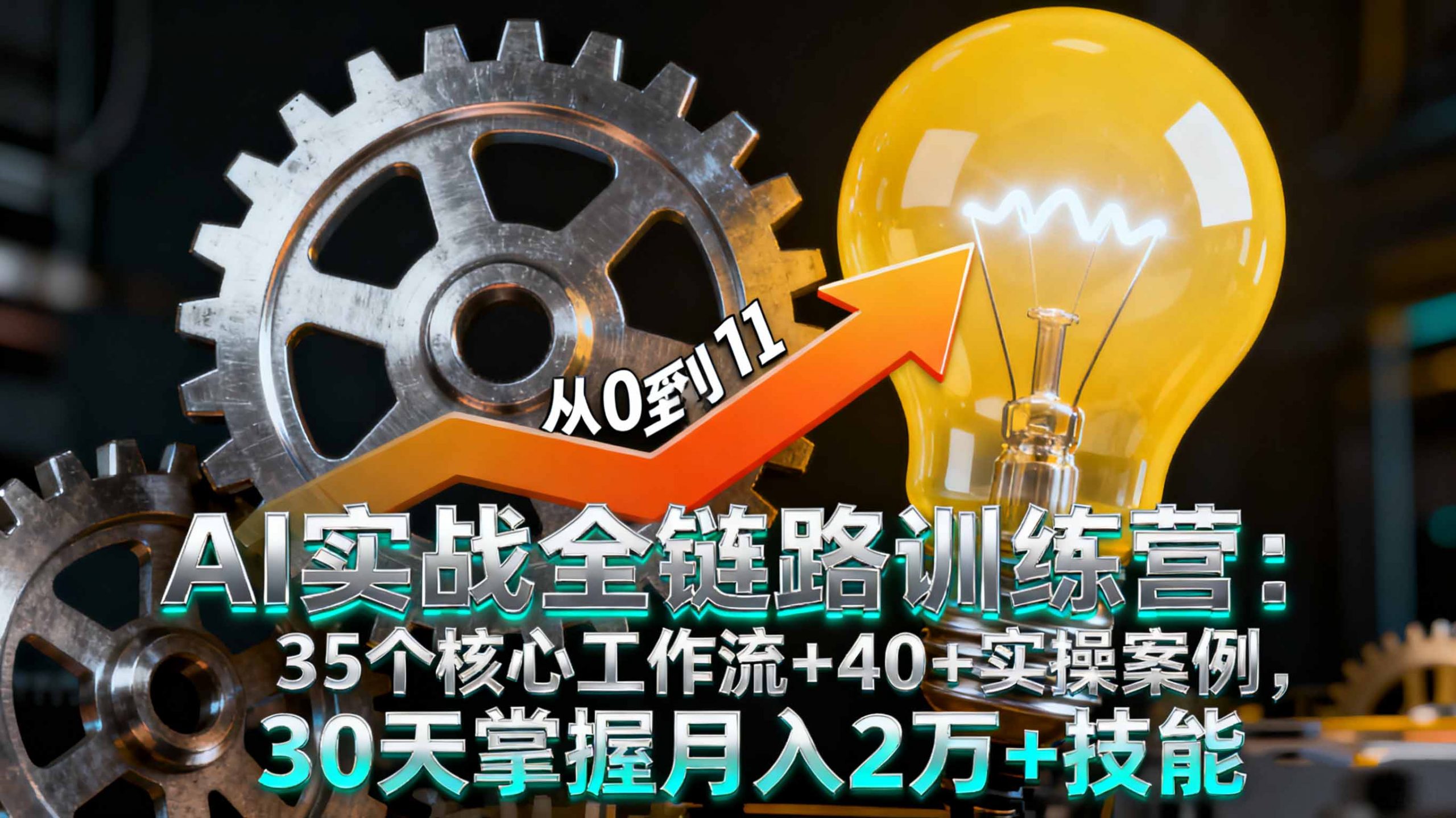 AI实战全链路训练营：35个核心工作流+40+实操案例，30天掌握月入2万+技能-青禾学社
