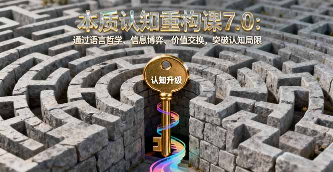 本质认知重构课7.0：通过语言哲学、信息博弈、价值交换，突破认知局限-青禾学社
