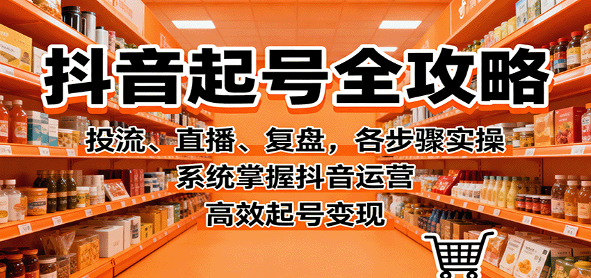抖音起号全攻略,投流、直播、复盘,各步骤实操,系统掌握抖音运营,高效起号变现-青禾学社