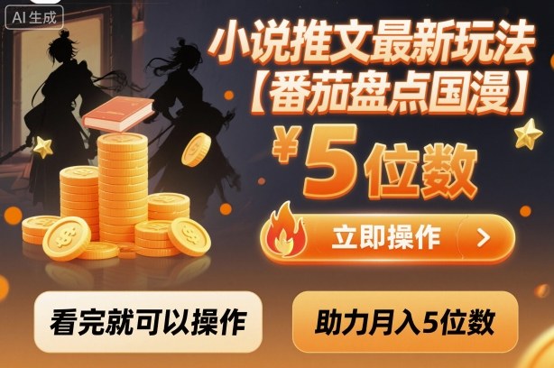 小说推文最新玩法,助力月入5位数【番茄盘点国漫】玩法,看完就可以操作-青禾学社