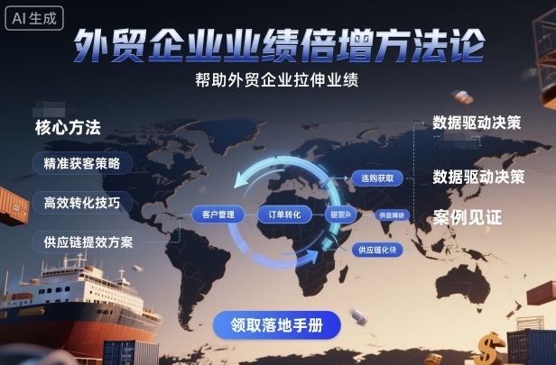 外贸企业业绩倍增方法论,帮助外贸企业拉伸业绩-青禾学社