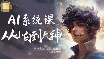 AI系统课程，从小白到大神系统学AI，AI声音-AI绘画-AI视频一门课全掌握-青禾学社