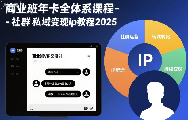 商业班年卡全体系课程-社群私域变现ip教程2025-青禾学社